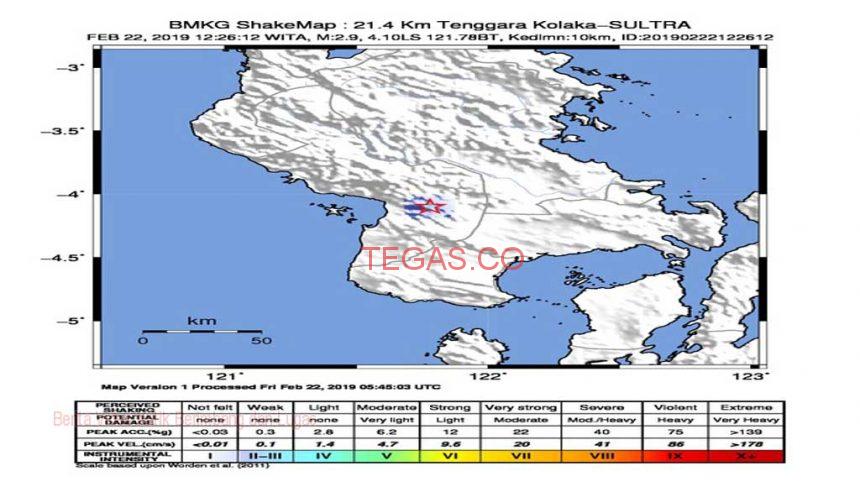 Kolaka Diguncang Gempa 2,9 Magnitudo, BMKG Imbau Masyarakat Tenang