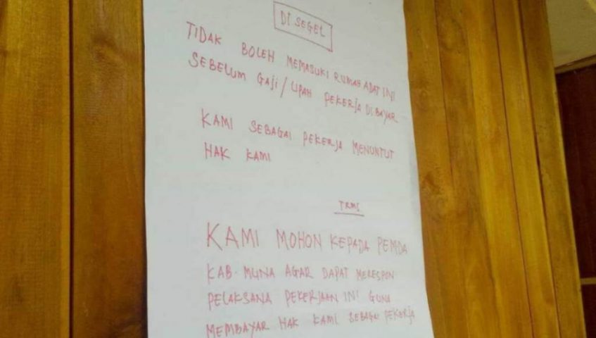 Upah Tukang Tidak Terbayar, Rumah Adat Muna Disege