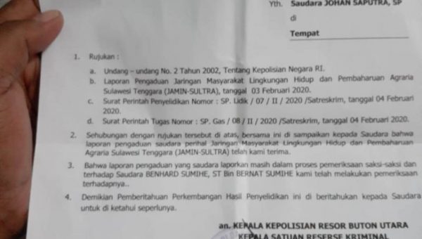 Polres Butur Dinilai Tebang Pilih Tuntaskan Kasus