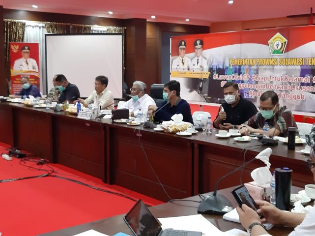 Ali Mazi Bersama Bupati Walikota Se Sultra Bahas Covid-19