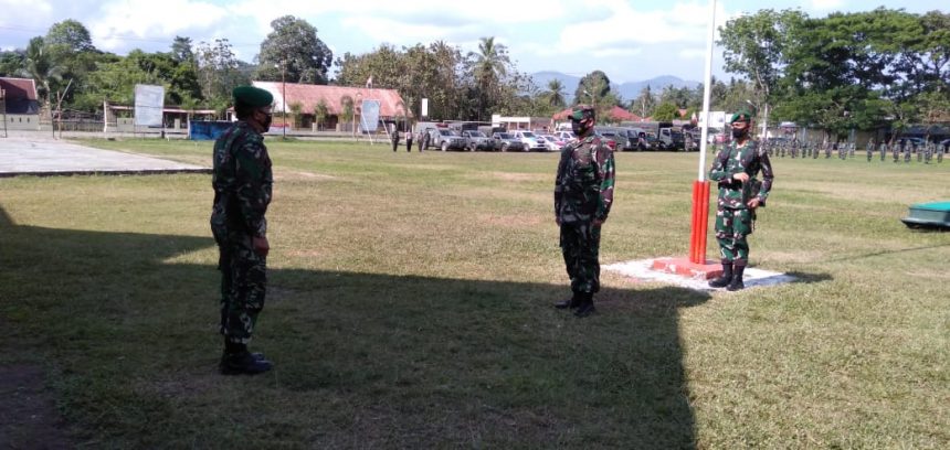 Kasrem 143/HO Pimpin Apel Pasukan Pengamanan Pilkada Serentak Koltim dan Pendisiplinan Covid-19 Wilayah Kodim 1412 Kolaka