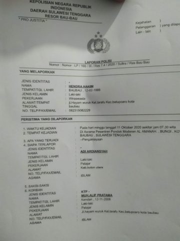 Akibat Bullying Seorang Santri Berurusan Dengan Kepolisian