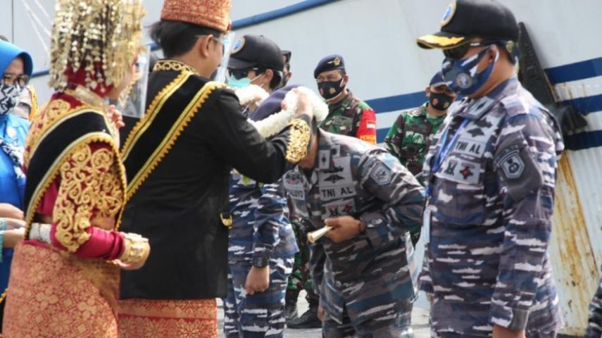 Tiba di Sabang, Satgas Pelayaran Bima Suci Disambut Tarian Ranud Lampuan