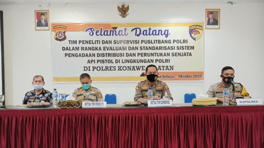 Tim Puslitbang Polri Gelar Supervisi di Polres Konsel