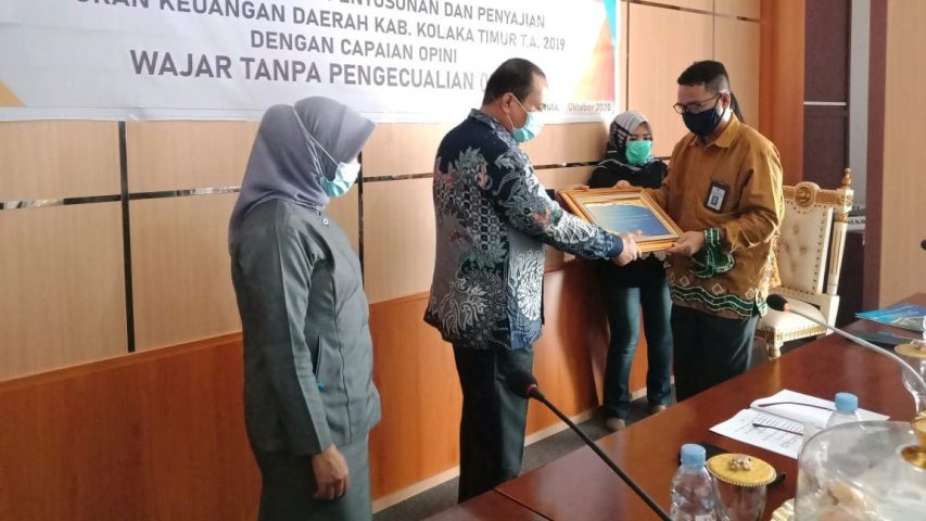 Pemerintah Kolaka Timur Terima Penghargaan Atas Opini WTP yang Kedua Kali.