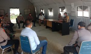 Polri dan Satuan Tugas (Satgas) corona virus disease-19 (Covid-19)  giat Anev harian Covid 19 guna percepatan penanganan Covid 19 di Provinsi Sulawesi Tenggara.