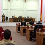Suasana pembacaan pandangan fraksi partai Golkar-Nasdem