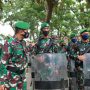 Kodim 1417/Kendari saat melaksanakan apel gelar pasukan kesiapan pengamanan Pilkada serentak 2020 di Lapangan Makodim