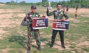 Kodim 1417/Kendari Raih Juara 1 Lomba Tembak Danlanal Kendari