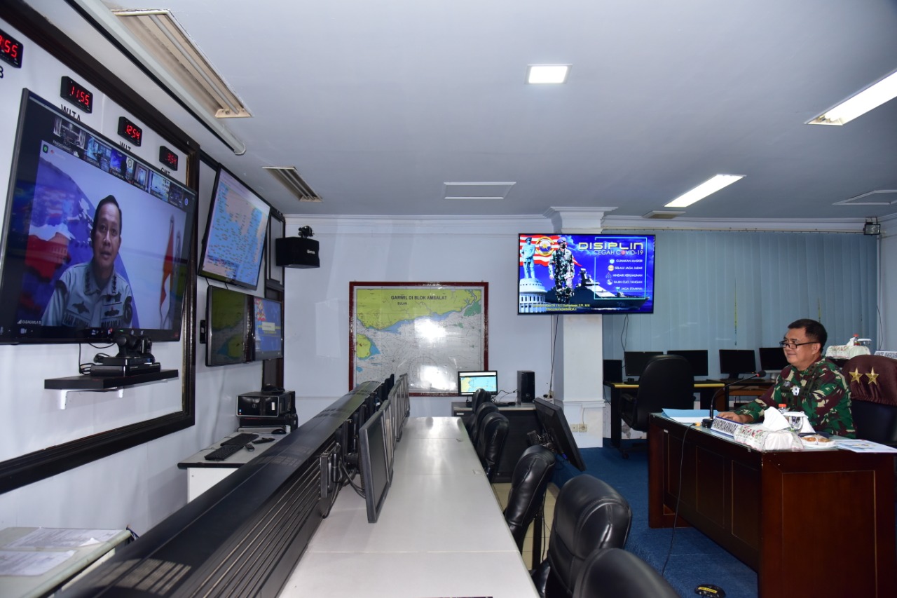 Pangkoarmada II saat rakor secara virtual