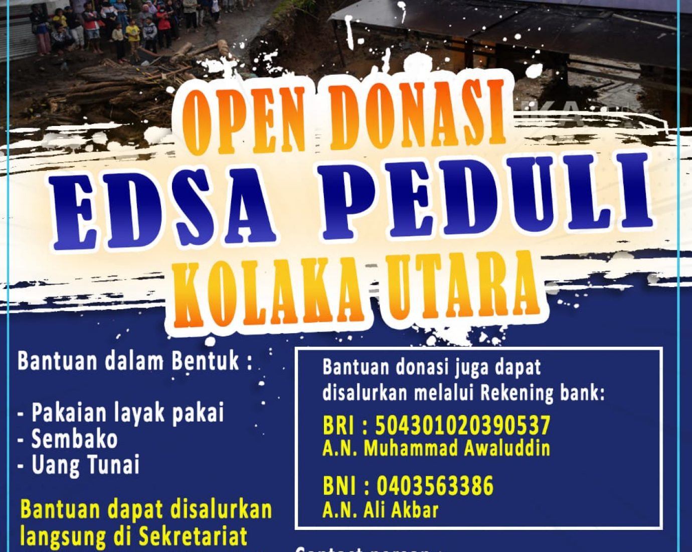 Peduli Kolut, HMJ Pend Bahasa Inggris Galang Donasi