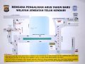 Sket gambar pengamanan rencana pengalihan arus tahun baru wilayah Jembatan Teluk Kendari
