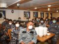 Perayaan tahun baru di long room KRI Bima suci
