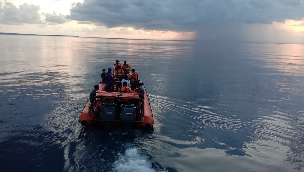 Proses pencarian yang di lakukan olah tim SAR
