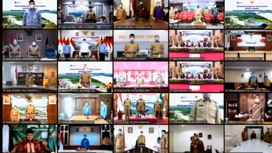 Peseta kegiatan penandatanganan PMA/PMDN dengan UMKM secara virtual