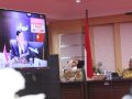 Menteri Koordinator Bidang Kemaritiman dan Investasi (Kemenko Marves) Luhut Binsar Pandjaitan saat memimpin Rapat Pengembangan dan Peningkatan Penggunaan Aspal Buton dalam Negeri melalui video konferens yang dihadiri oleh Gubernur Sultra Ali Mazi dan Bupati Buton La Bakry beserta sejumlah jajaran pejabat di lingkup Pemprov Sultra