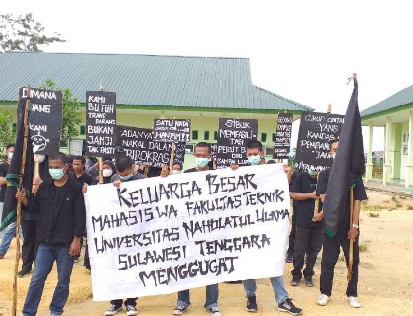 Tuntut Transparansi Dana Kampus, KBM Fakultas Teknik Unusra Gelar Aksi