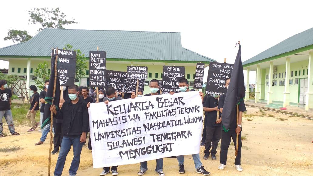 Aksi demonstrasi KBM Fakultas Teknik Unusra