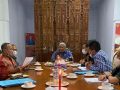 Gubernur Sulawesi Tenggara, H. Ali Mazi, SH., di rumah jabatan Gubernur menerima kunjungan kerja Direktur Jenderal Pembinaan, Pelatihan dan Produktivitas (Dirjen Binalattas), Kementerian Tenaga Kerja Republik Indonesia.