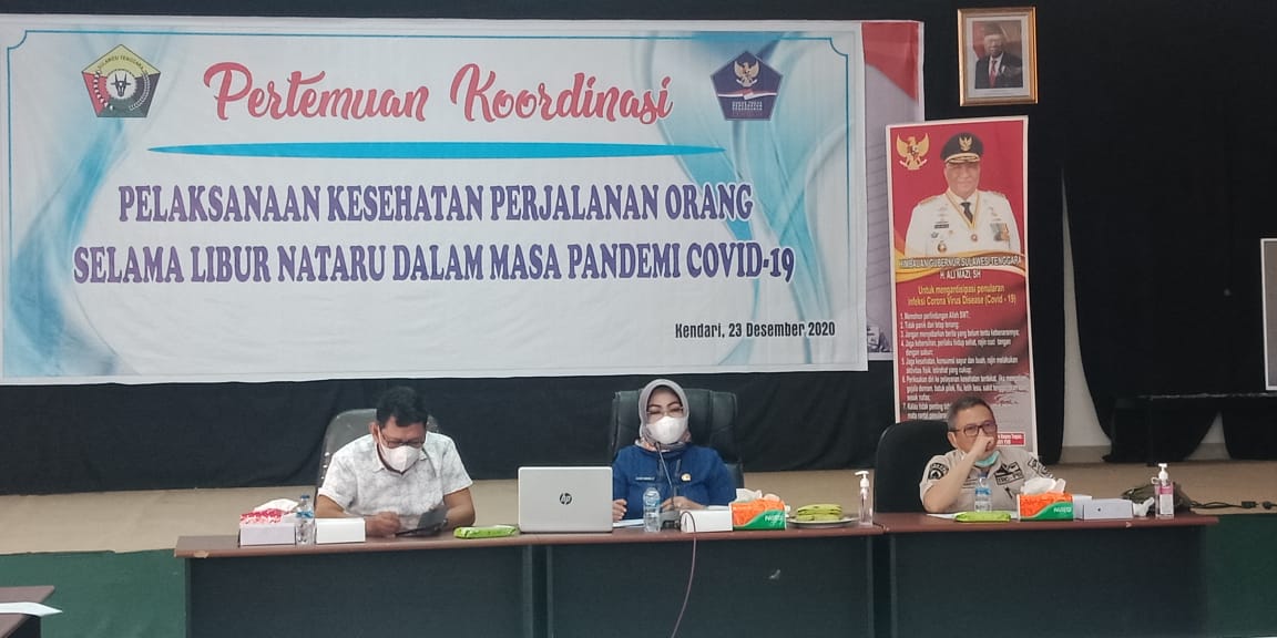 rapat evaluasi gugus tugas percepatan penanganan Covid-19 (GTPPC-19) Sultra