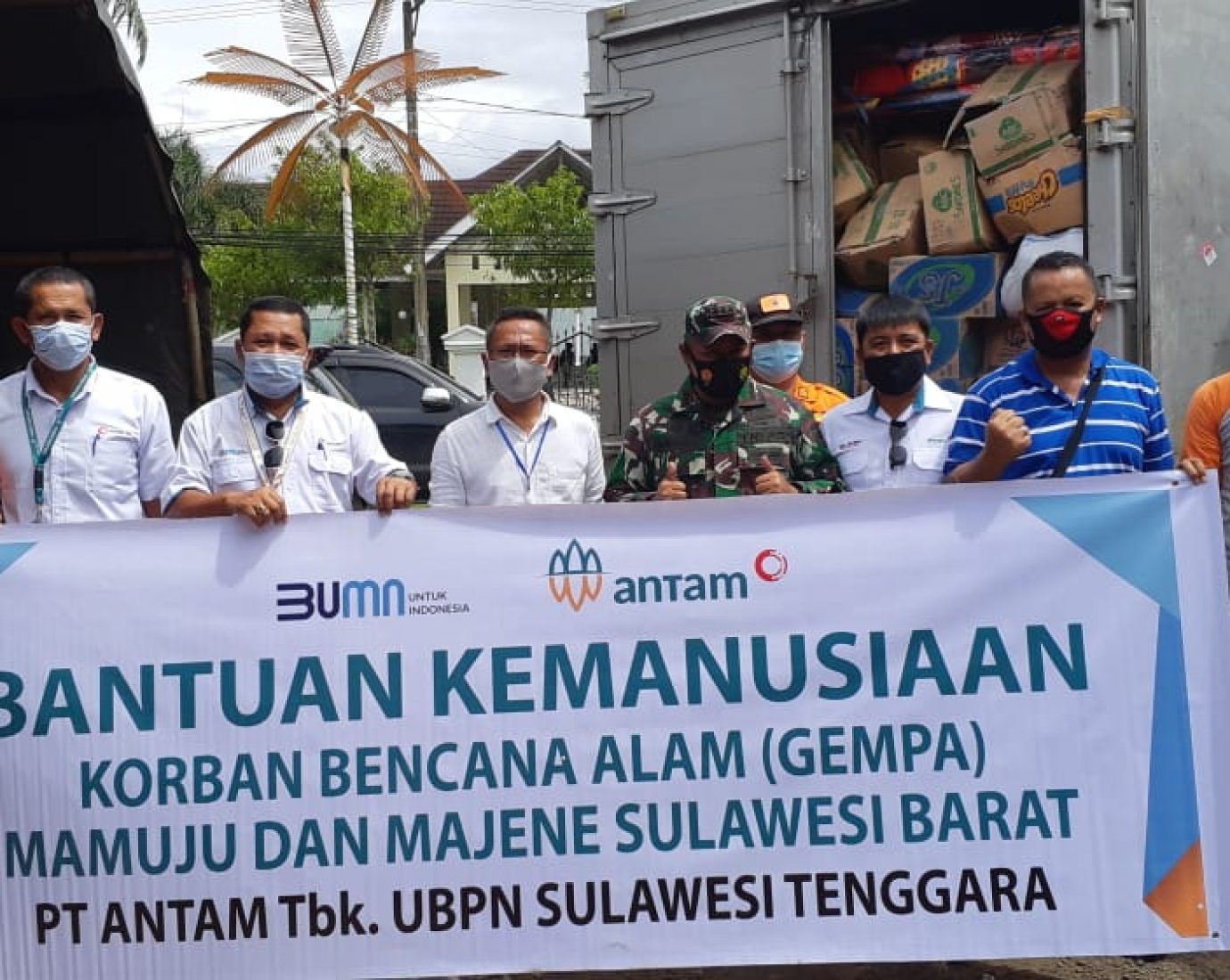 ANTAM Peduli, Salurkan Bantuan Ke Korban Gempa Sulbar