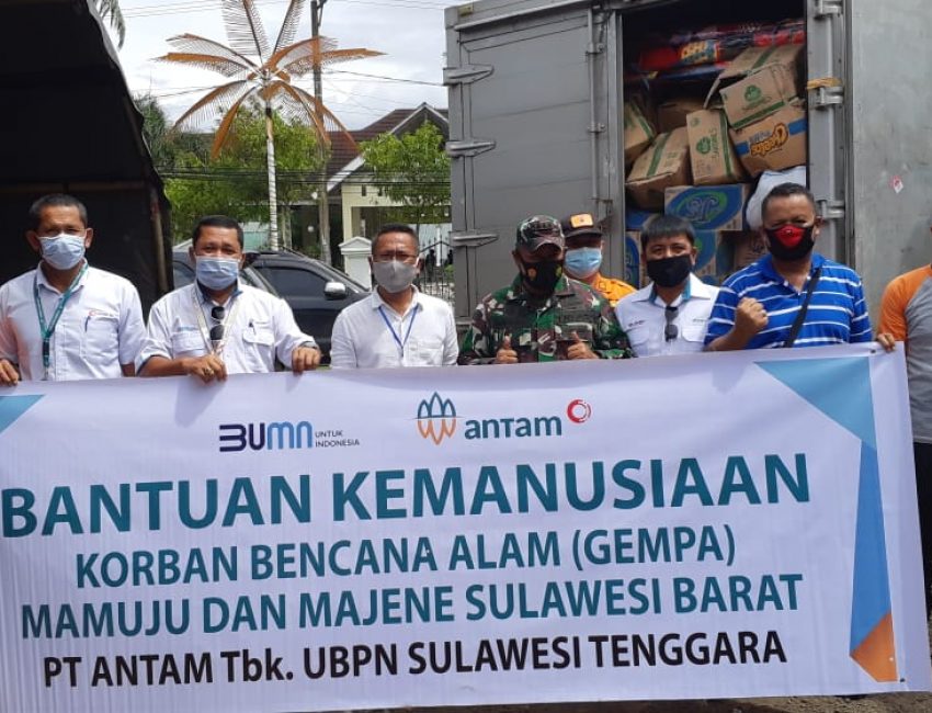 ANTAM Peduli, Salurkan Bantuan Ke Korban Gempa Sulbar