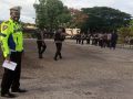 Kasat lantas Polres Muna, AKP Asnawi saat Apel Siaga