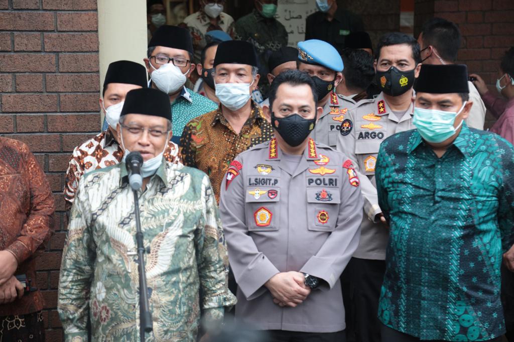Kapolri Jendral Listyo Sigit Prabowo saat mengunjugi PBNU