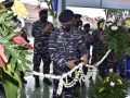 Pangkoarmada memotong pita tanda peresmian