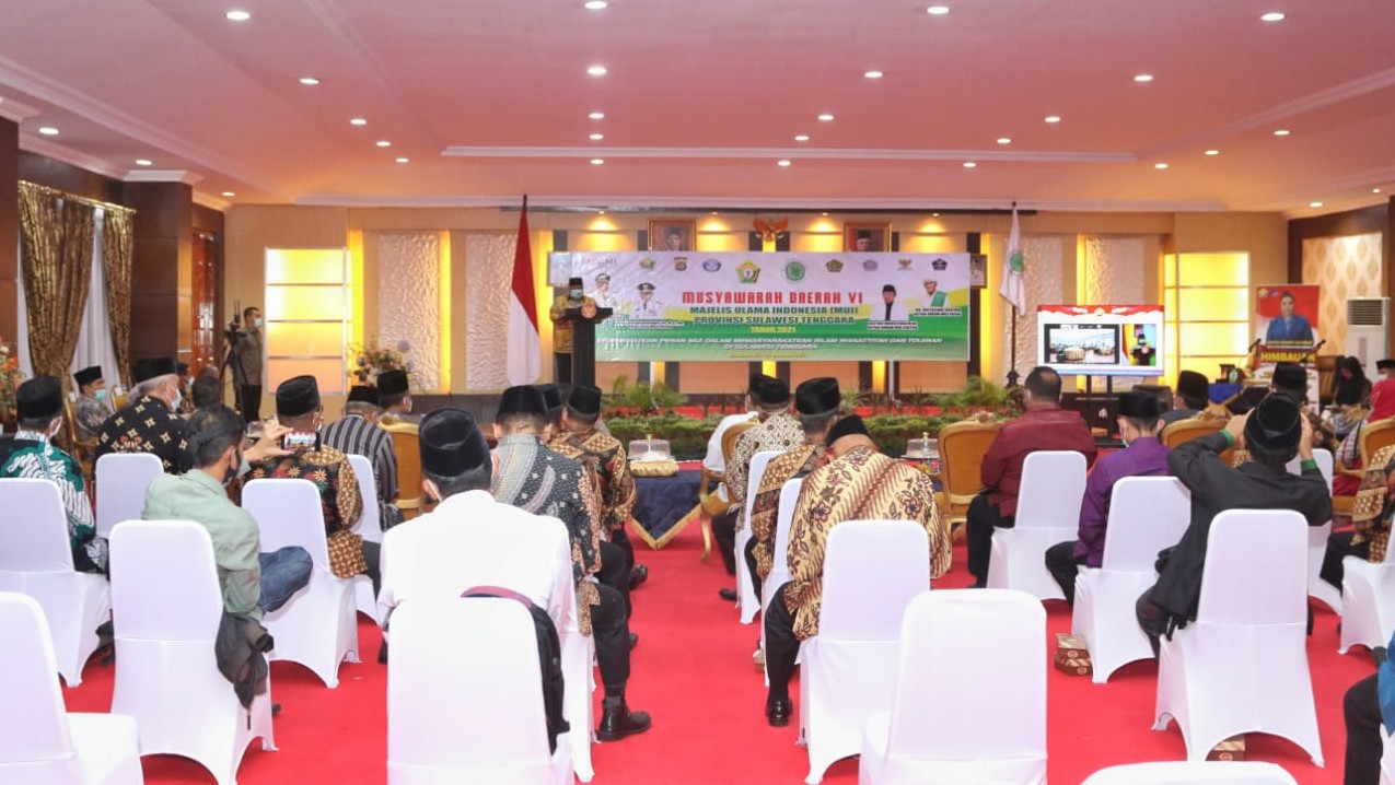 Suasana saat pembukaan Musyawarah Daerah VI MUI yang dibuka oleh Gubernur Sultra