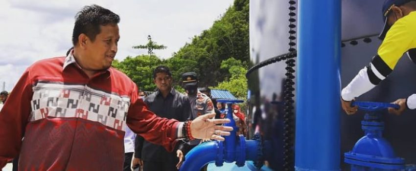 Resmikan SPAM di Kontunaga, Rusman Emba : Akhirnya Harapan Masyarakat Terjawab