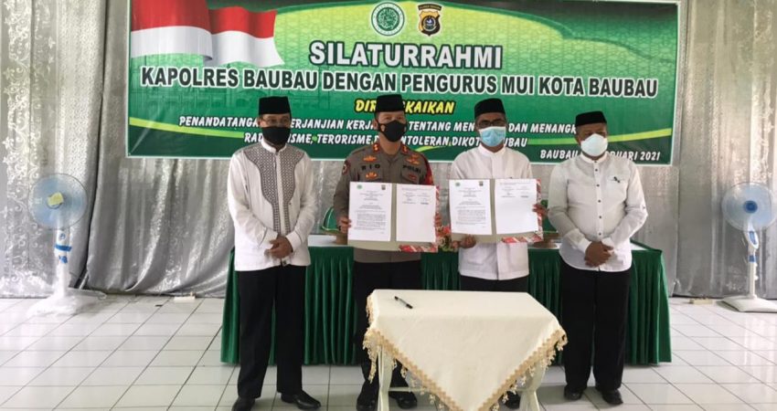Ciptakan Kondusifitas, Kapolres Baubau Jalin Kerja Sama dengan MUI