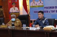 Tony Zhou Yuan saat menyampIkan sambutannya