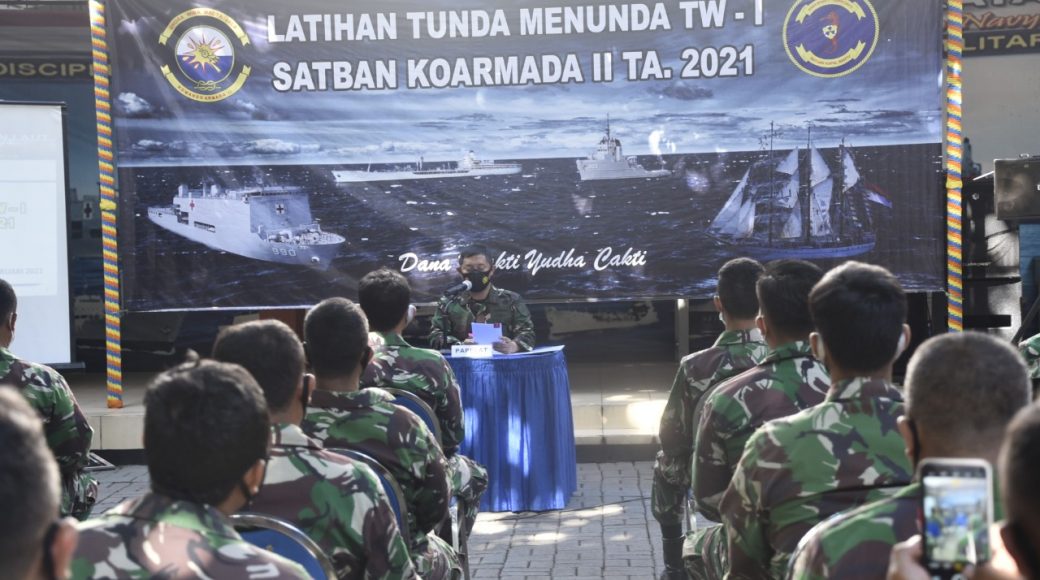 Latihan Tunda Menunda TA. 2021 dalam rangka meningkatkan kemampuan dan profesionalitas prajurit guna mendukung kesiapan operasi TNI AL