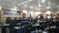 Suasana rapat paripurna pengumuman pengesahan penetapan calon bupati dan wakil bupati terpilih Konkep