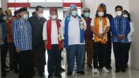 Gubernur Sultra, Ali Mazi, bersama Kepala BKPM, Bahlil Lahadalia, wali kota Baubau, ketua Hipmi dan rombongan