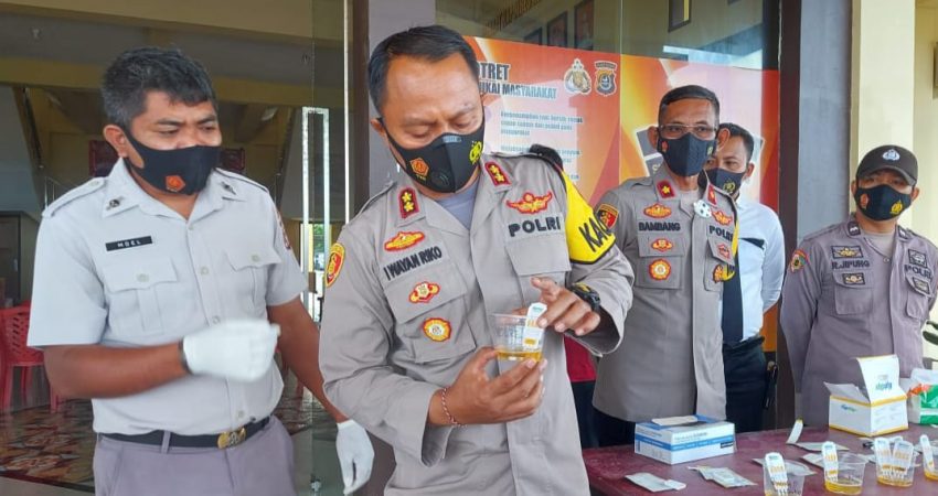 Gelar Tes Urine, Kapolres Kolut : Tidak Ada Toleransi untuk Narkoba