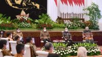 Presiden Jokowi saat menghadiri Rakernas BPPT 2021 di Istana Negara