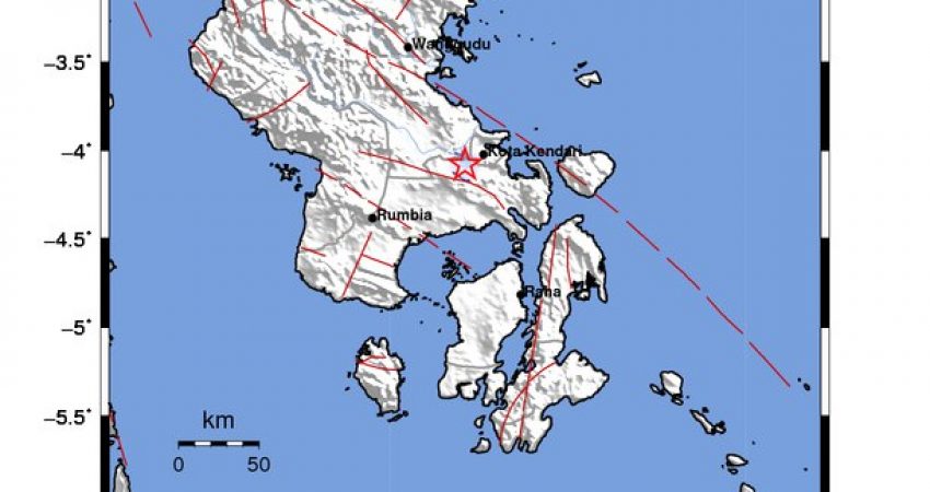 Gempa Bumi Tektonik M=2.8 Mengguncang Wilayah Ranomeeto Barat