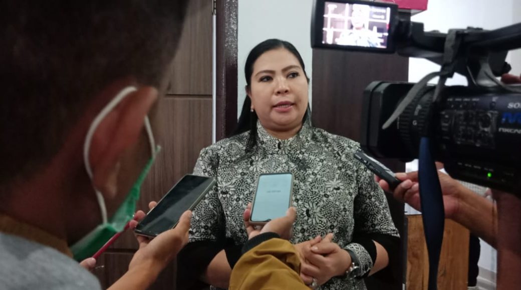 Ketum KONI, Agista Ariyani Bombay SE., saat dijumpai wartawan