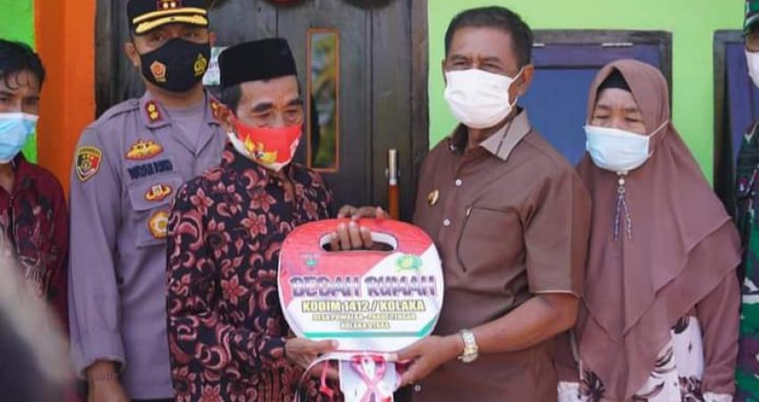 Dandim 1412 Kolaka Resmikan Pembangunan Rumah Warga Kolut yang Terbakar