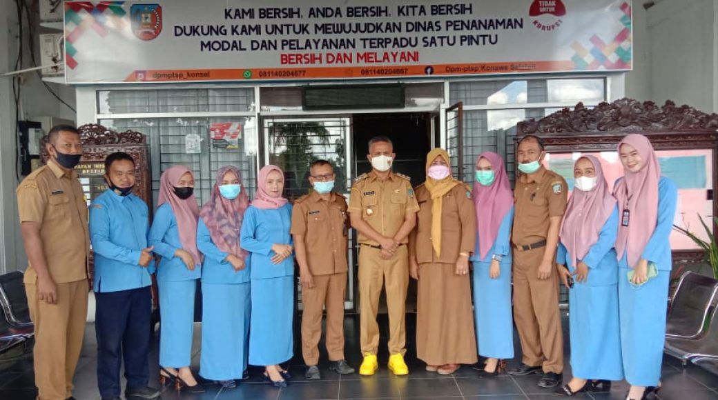Hari Pertama Berkantor, Wabup Konsel Kunjungi Beberapa Instansi