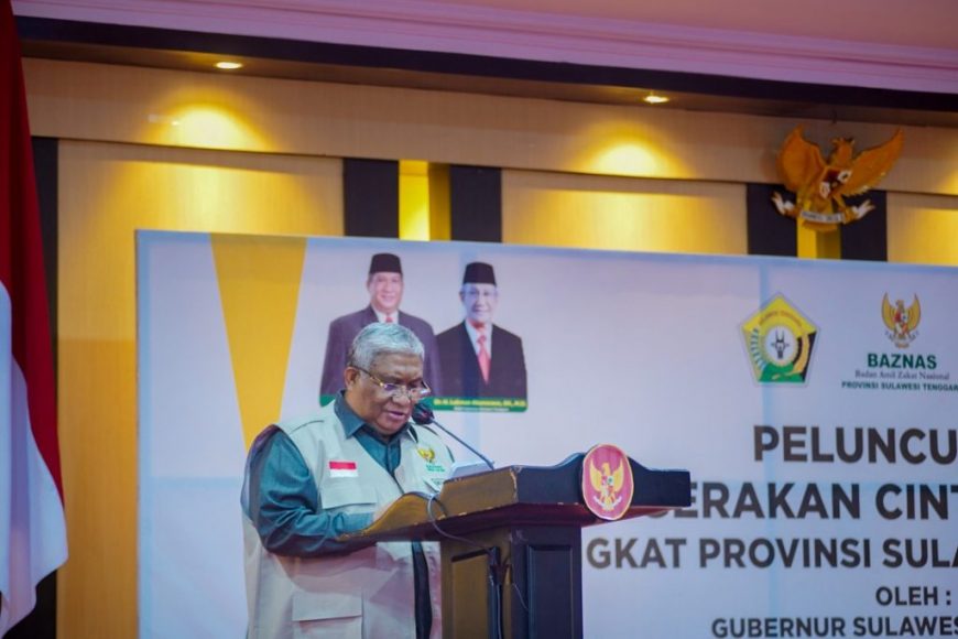Gubernur Sultra, H. Ali Mazi, SH., saat memberikan sambutan 