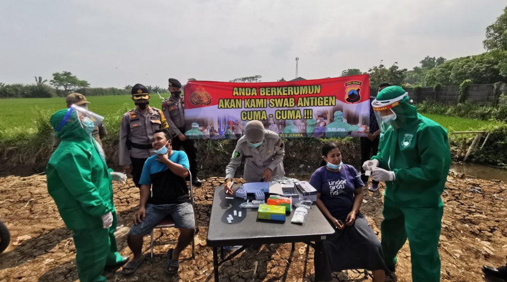 Polres Jepara Gelar Patroli Skala Besar dan Rapid Antigen Secara Acak