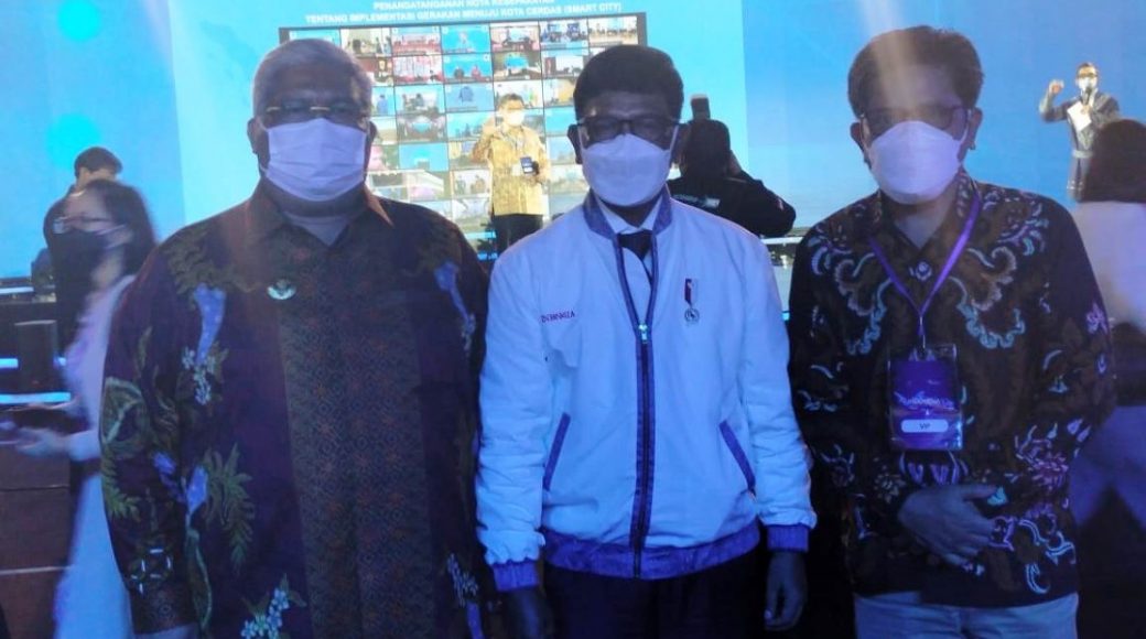 Gubernur Sultra, Menkominfo RI, dan Kadis Kominfo Sultra