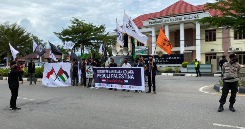 Dukung Palestina, Aliansi Muslim Kolaka Lakukan Aksi Damai