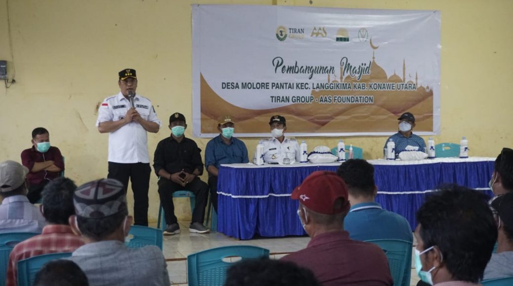 Bangun Masjid Megah, Bupati Konut dan Tokoh Masyarakat Apresiasi Kepedulian PT Tiran