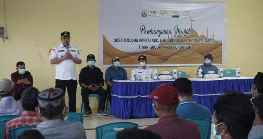 Bangun Masjid Megah, Bupati Konut dan Tokoh Masyarakat Apresiasi Kepedulian PT Tiran