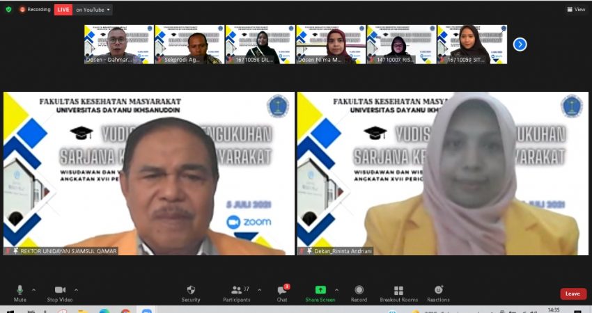 Gelar Yudisium Virtual, Ini Daftar Lulusan Terbaik FKM Unidayan
