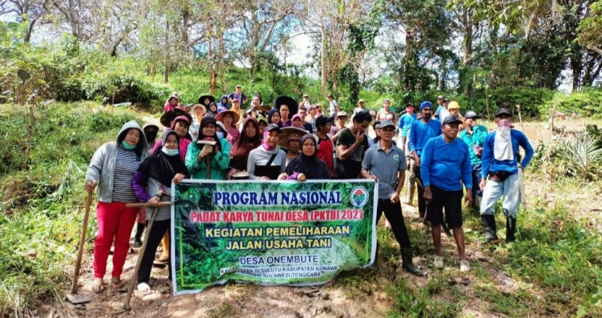 Kades Onembute, Prioritaskan IRT untuk Program Padat Karya Tunai Desa